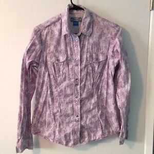 Purple western button down shirt